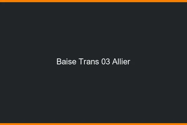 Baise trans 03 allier