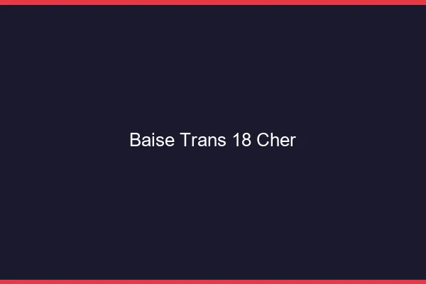 Baise trans 18 cher