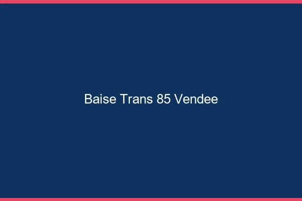 Baise trans 85 vendée