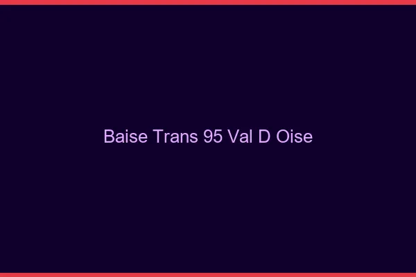 Baise trans 95 val-d'oise