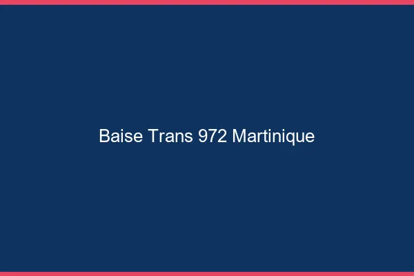 Baise trans 972 Martinique