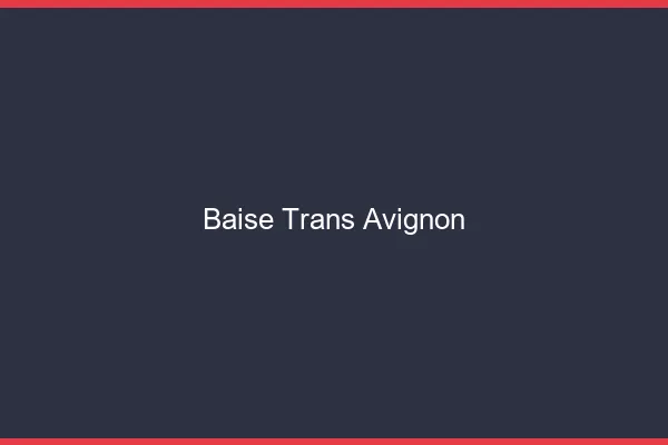 Baise trans Avignon