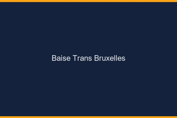 Baise trans Bruxelles