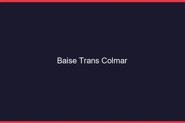 Baise trans Colmar