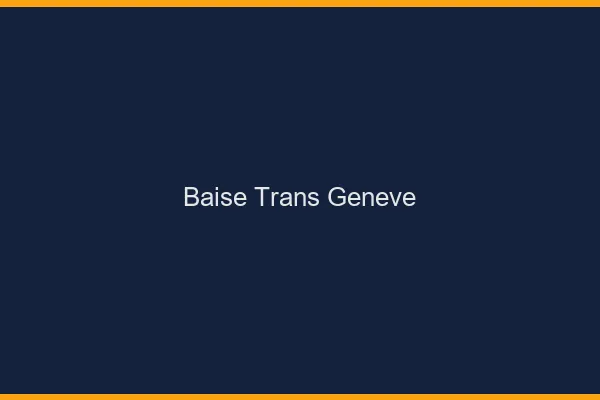 Baise trans Genève