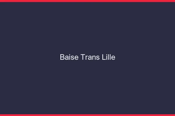 Baise trans Lille