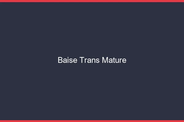 Baise trans mature