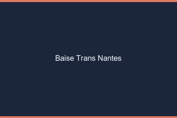 Baise trans Nantes
