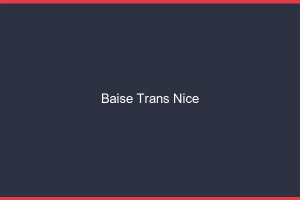 Baise trans Nice