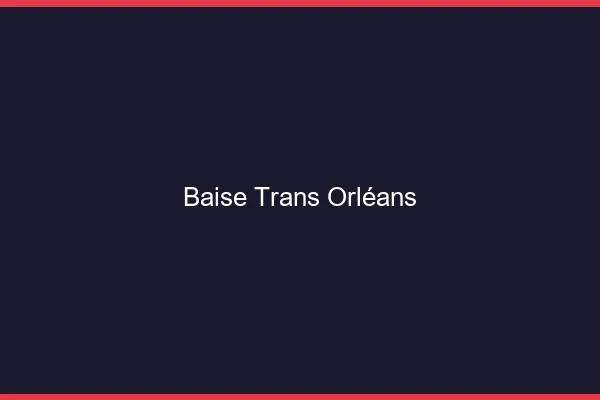 Baise trans Orléans