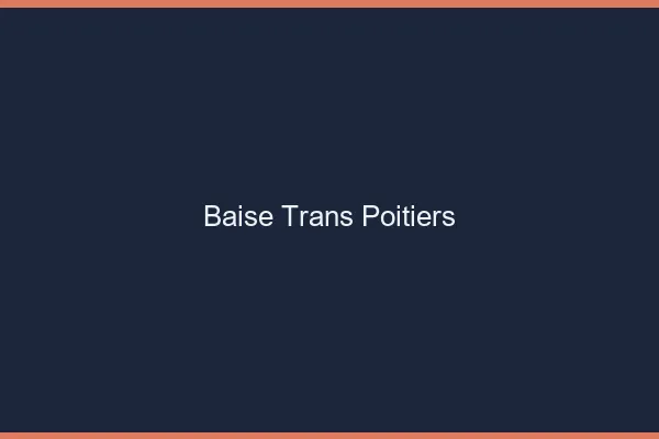 Baise trans Poitiers