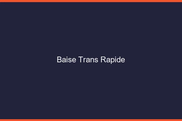 Baise trans rapide