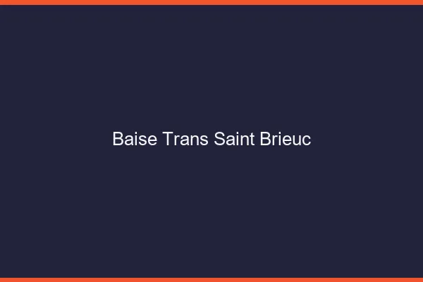 Baise trans Saint-Brieuc