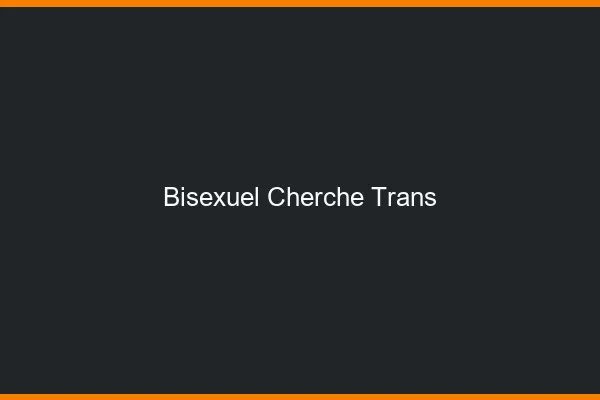 Bisexuel cherche trans