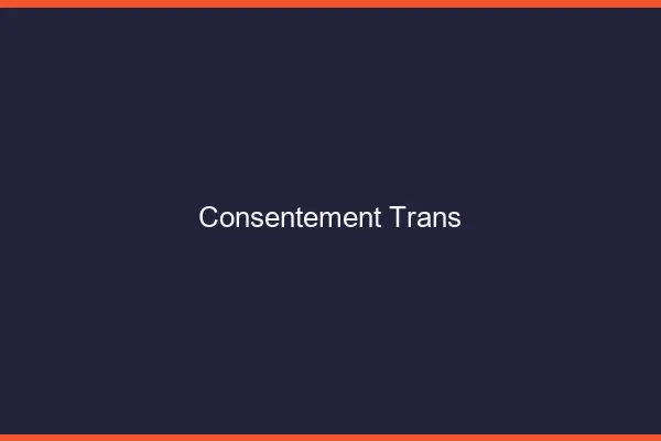 Consentement trans
