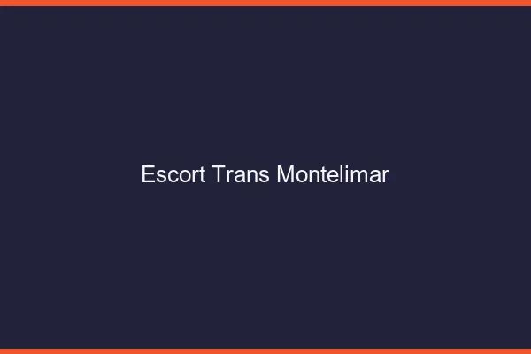 Escort trans Montélimar