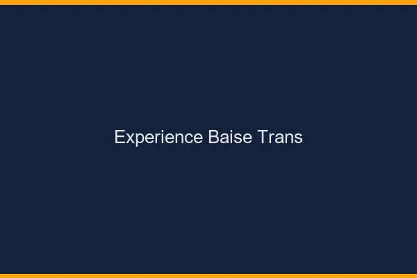 Expérience baise trans