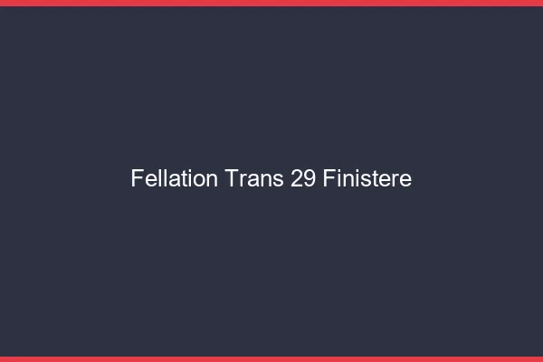 Fellation trans 29 finistère