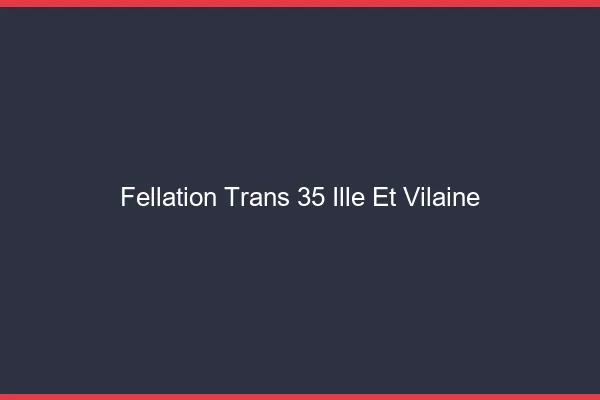Fellation trans 35 ille-et-vilaine