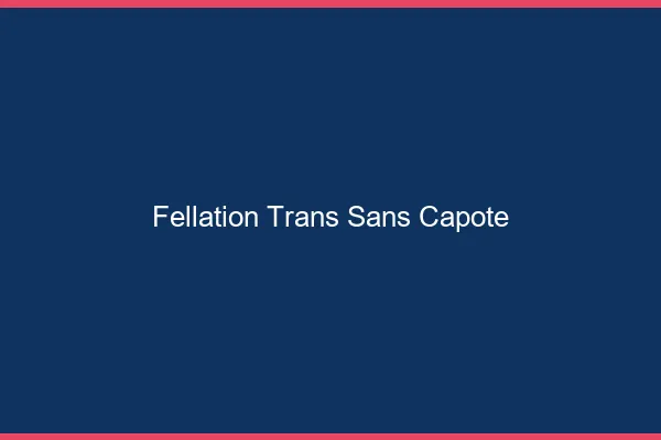 Fellation trans sans capote