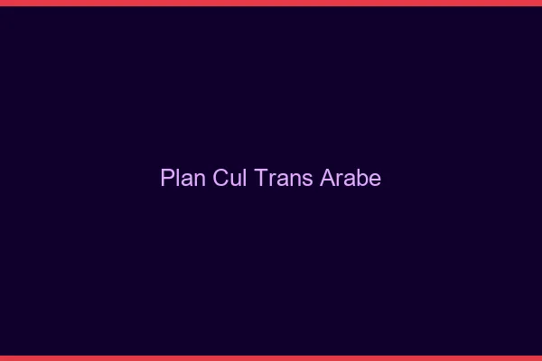 Plan cul trans arabe