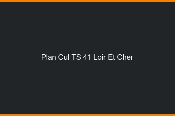 Plan cul TS 41 loir-et-cher