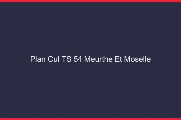 Plan cul TS 54 meurthe-et-moselle