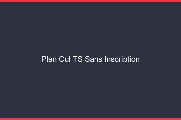 Plan cul TS sans inscription