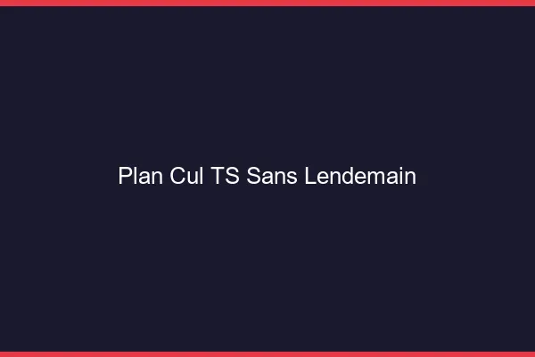 Plan cul TS sans lendemain