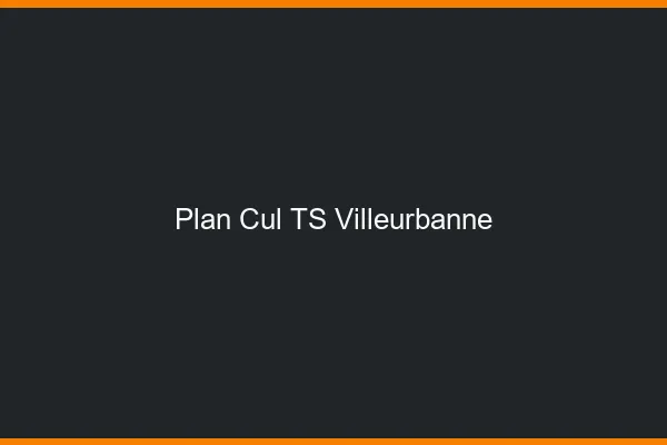 Plan cul TS Villeurbanne
