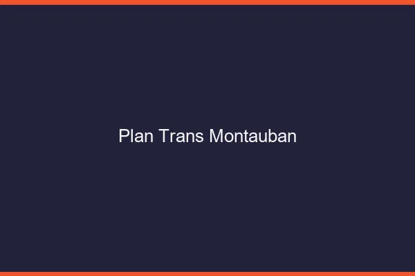 Plan trans Montauban
