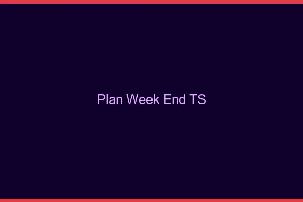Plan week-end TS