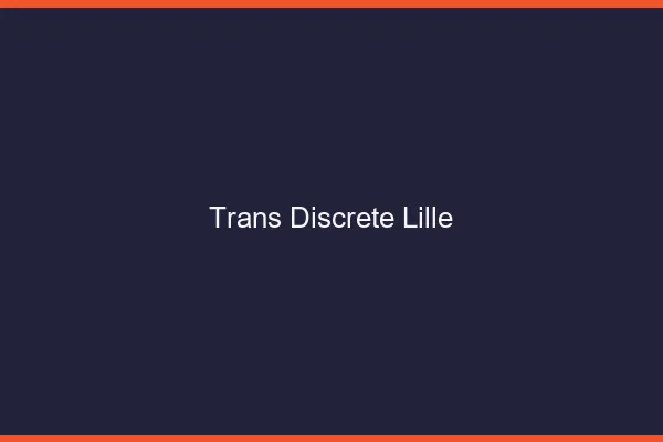 Trans discrète Lille