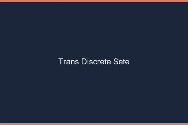 Trans discrète Sète