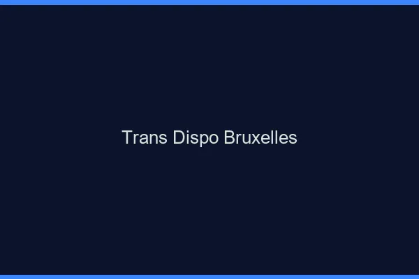 Trans dispo Bruxelles