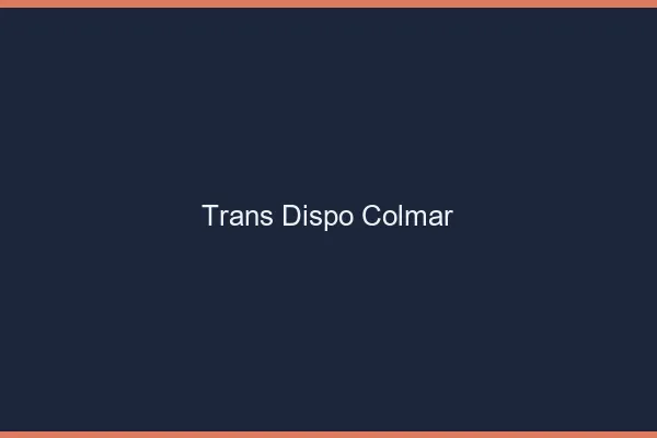 Trans dispo Colmar