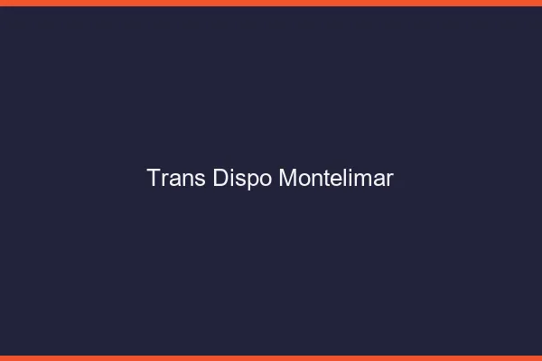 Trans dispo Montélimar