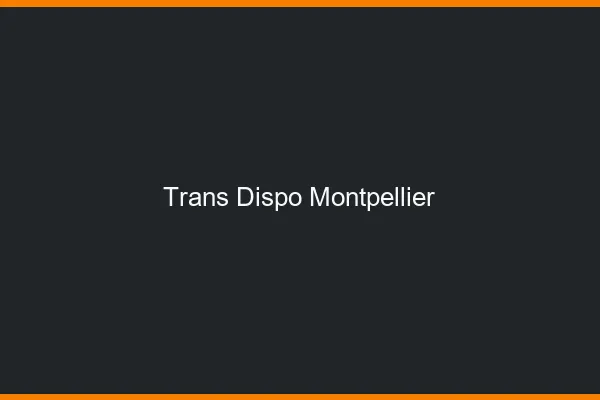 Trans dispo Montpellier
