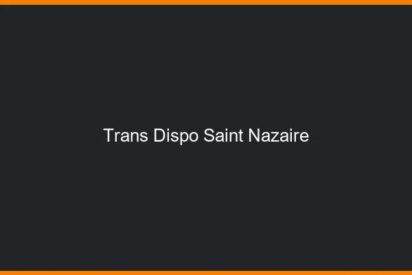 Trans dispo Saint-Nazaire