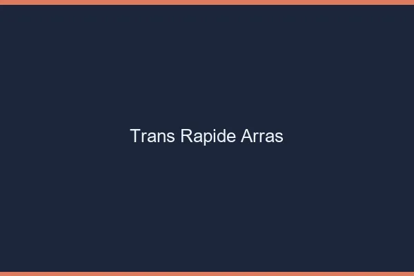Trans rapide Arras