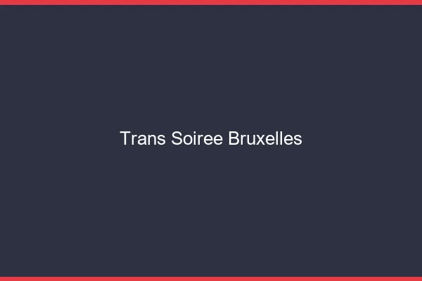 Trans soirée Bruxelles