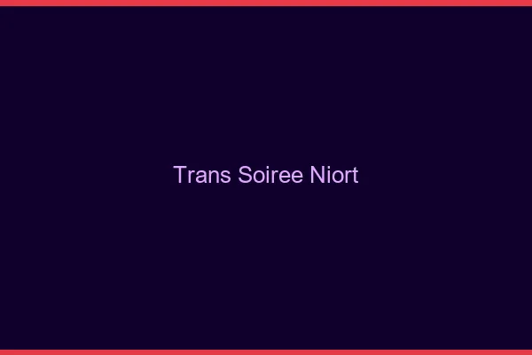 Trans soirée Niort