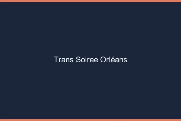 Trans soirée Orléans