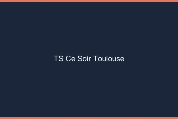 TS ce soir Toulouse