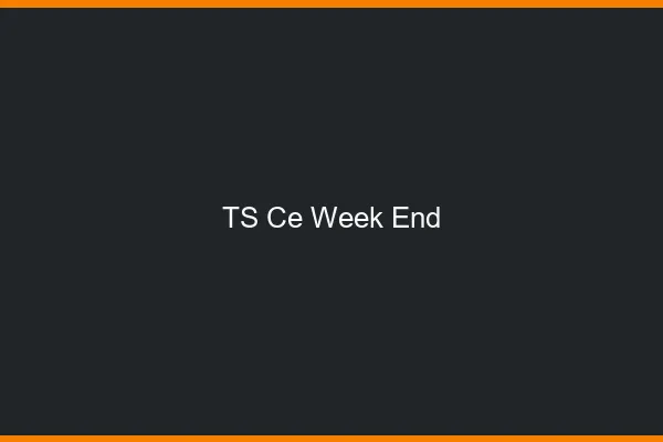 TS ce week-end