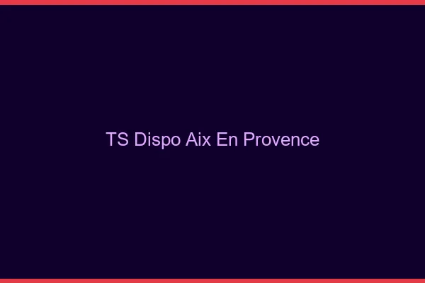 TS dispo Aix-en-Provence