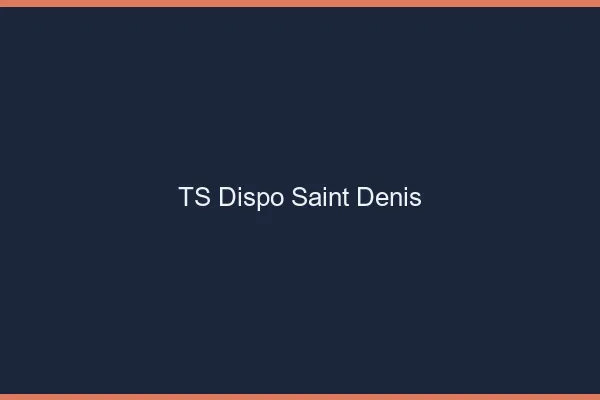 TS dispo Saint-Denis