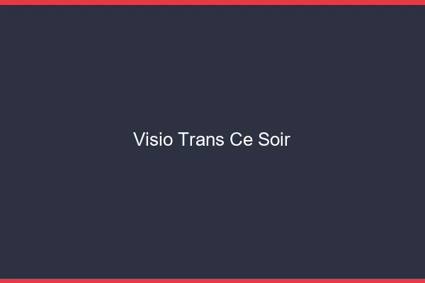 Visio trans ce soir